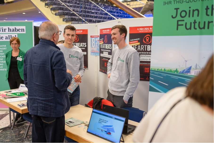 Der E-Bonus Infostand beim Benefizkonzert in der Liederhalle